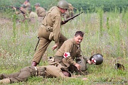 MH10_470 The WWII Battle Reenactment brings to life the sights sounds and smells of ground and air warfare over WWII Europe. Using realistic historical re-enactors and...