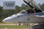 This Hornet has seen some action