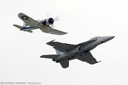 Navy Legacy Flight Corsair and Super Hornet