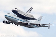LD27_050 Space Shuttle Enterprise flyby over New York’s John F. Kennedy Airport carried on NASA's Shuttle Carrier Aircraft (SCA) modified Boeing 747-100, N905NA