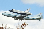 LD27_060 Space Shuttle Enterprise flyby over New York’s John F. Kennedy Airport carried on NASA's Shuttle Carrier Aircraft (SCA) modified Boeing 747-100, N905NA