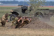 LH04_247 The WWII Battle Reenactment brings to life the sights sounds and smells of ground and air warfare over WWII Europe. Using realistic historical re-enactors and...