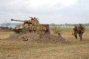 LH04_392 The WWII Battle Reenactment brings to life the sights sounds and smells of ground and air warfare over WWII Europe. Using realistic historical re-enactors and...