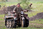 MH10_480 The WWII Battle Reenactment brings to life the sights sounds and smells of ground and air warfare over WWII Europe. Using realistic historical re-enactors and...