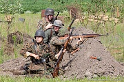 MH10_492 The WWII Battle Reenactment brings to life the sights sounds and smells of ground and air warfare over WWII Europe. Using realistic historical re-enactors and...