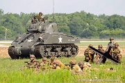 PH20_198 The WWII Battle Reenactment brings to life the sights sounds and smells of ground and air warfare over WWII Europe. Using realistic historical re-enactors and...
