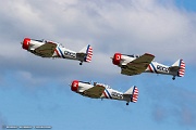 TH24_181 GEICO Skytypers Air Show Team is a flight squadron of six vintage SNJ trainers.