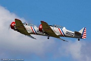 TH24_191 GEICO Skytypers Air Show Team is a flight squadron of six vintage SNJ trainers.