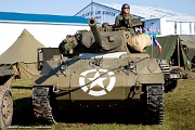 VF05_013 History roars to life - World War II reanactors and their vehicles at Mid Atlantic Air Museum