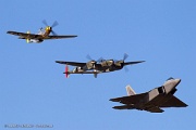 150724_810 USAF Heritage Flight: P-38, F-22 and P-51